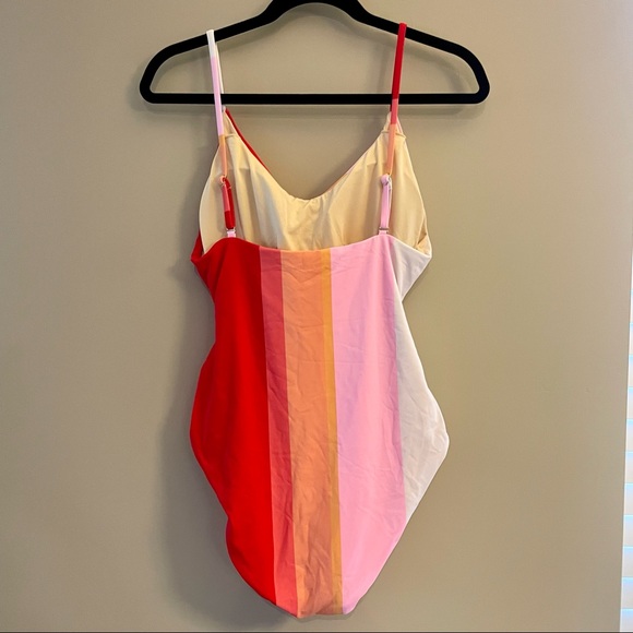 Sunset Striped One Piece Swimsuit - Picture 3 of 6